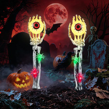 Halloween Decorations Outdoor, 2 Pack Halloween Skeleton Hands Decorations