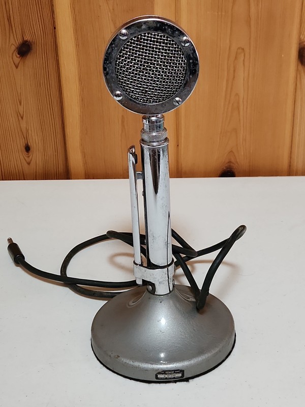 Vintage Astatic Lollipop Microphone With  "G" Stand & 3/16" Jack Made In USA