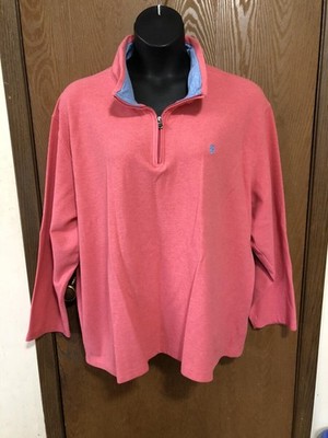 IZOD Performance Comfort Quarter Zip Long Sleeve Shirt Holly Berry 3XL