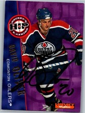 1996-97 -David Oliver- Skybox Impact Autograph/Signed/Auto Hockey Card #231