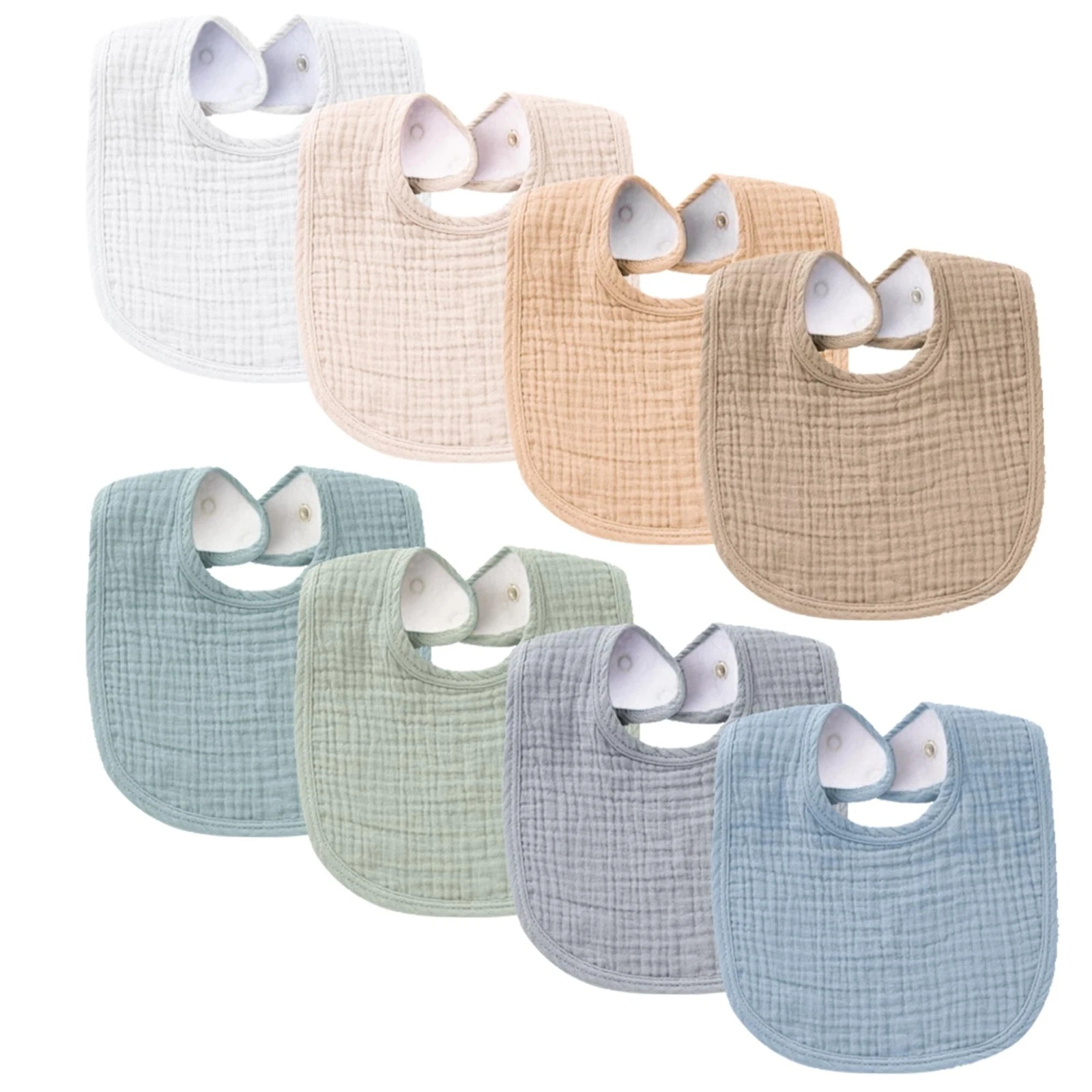 Konssy Muslin Baby Bibs 8 Pack Baby Bandana Drool Bibs Cotton for Unisex Boys
Opens in a new window