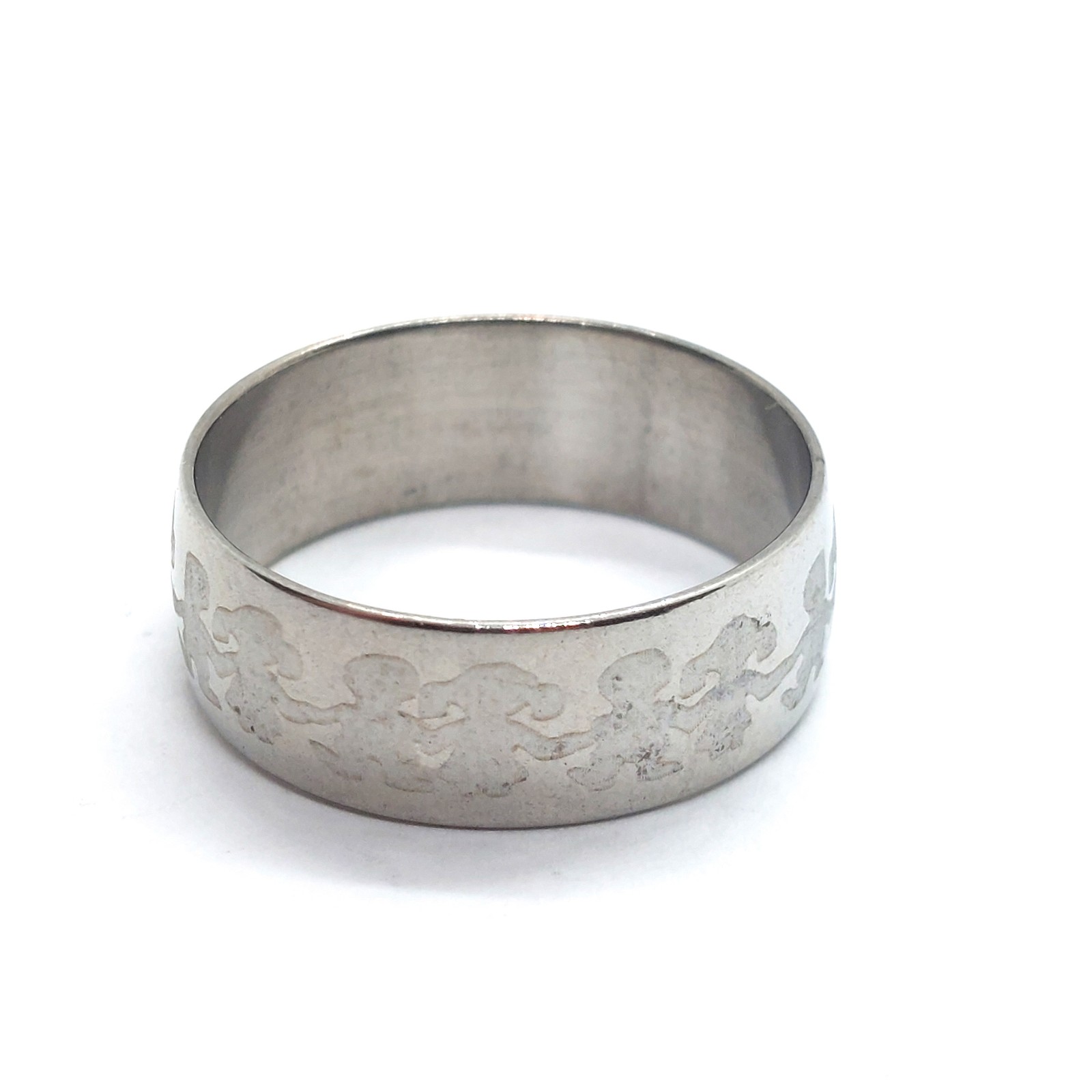 Silver Tone Boy Girl Family Kids Band Ring Womens Mens Mothers Everyday Unisex