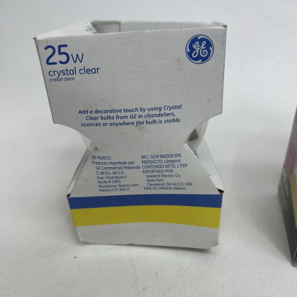 Комплект из 2 лампочек для туалетного столика — GE и Philips 40 Вт и 25 Вт — кристально прозрачные - Изображение 4 из 4