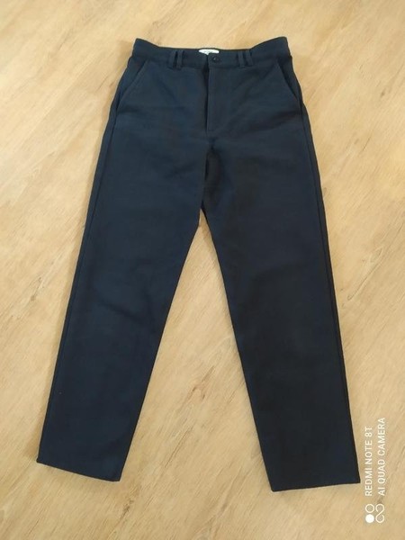 Women COS Trousers Navy Polyester 38 / M / 46