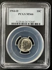1964-D  10C Roosevelt Ten Cent PCGS MS66   26752687