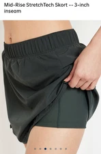 Old Navy Mid-Rise Stretch Tech Skort QUICK DRYBike Shorts TennisPickleball Small