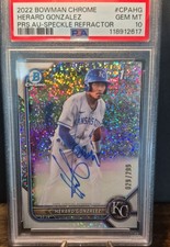 2022 Bowman Chrome - Prospect Autographs Herard Gonzalez Speckle Refractor /299 