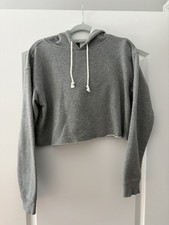 Wild Fable Heather Gray Women s Size XS Cropped Hoodie Long Sleeve