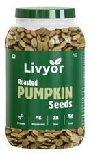 Livyor Roasted Pumpkin Seeds 1kg | Lightly Salted | Protein & Fiber Snack 29.03 per gallon