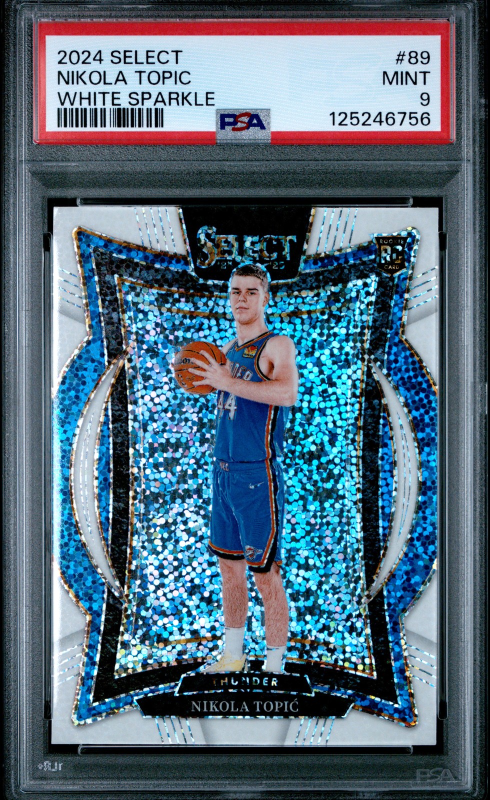 2024 PANINI SELECT WHITE SPARKLE #89 NIKOLA TOPIC PSA 9
