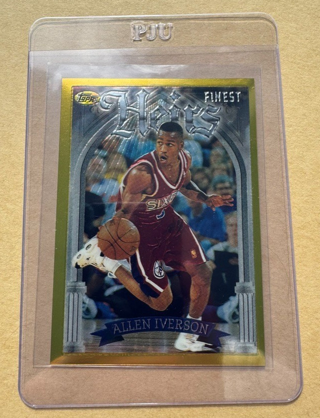 1996-97 Topps Finest - Rare - Gold Allen Iverson 280 Heirs