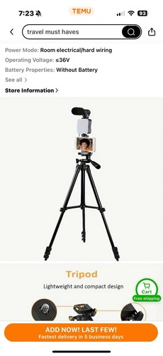 Smartphone Video Vlogging Kit Tripod Microphone U0Q6