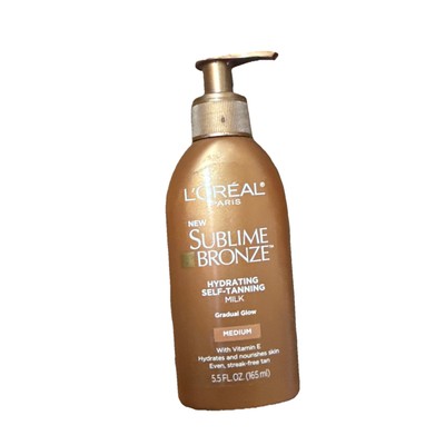 1 L'OREAL Sublime Bronze Hydrating Self Tanning Milk Gradual Glow Medium 5.5oz