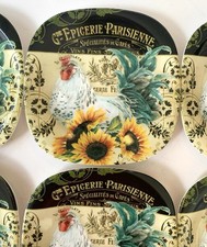 Keller Charles Set of 6 Appetizer Hors D' Oeuvre MELAMINE Plates 5.5