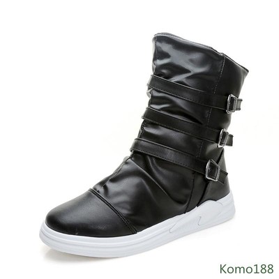 Mens Buckle Strap Ankle Boots Casual Dress Athletic Outdoor sneaker Shoes 