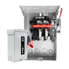 30 Amp Disconnect Box, 2 Pole Disconnect Switch, 110/240V, Heavy Duty Metal S...
