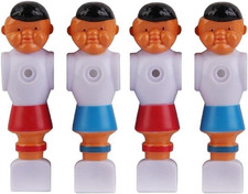 2 Red and 2 Blue Old Style Foosball Men 4 Players W/Ears Fits 5/8 Inch Rods