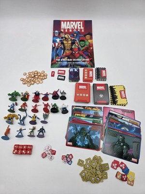 MARVEL Heroes Board Game Replacement Pieces & Parts Figures Dice Cards