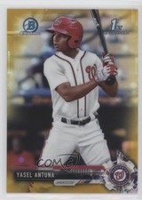 2017 Bowman Chrome Prospects Gold Refractor 14/50 Yasel Antuna #BCP199 a6i