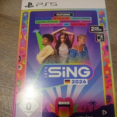 Schnäppchen Lets Sing 2026 German Version Sony PS5 inkl. 2 Mikrofone NEU&OVP