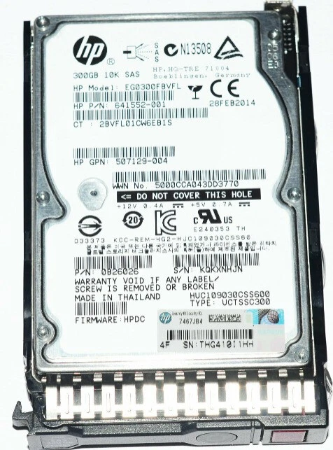 Fit HP 652564-B21 300GB 10K 2.5" SAS 6G DUAL PORT SC ENT 653955-001 - Image 2 of 3