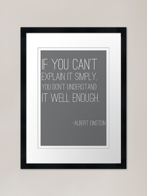 Simplicity Einstein Zitat gerahmt Ar gerahmt Wandbild Poster Leinwanddruck Bild
