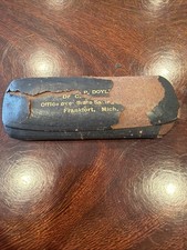 Vintage Eye Glasses Metal Case Optometrist Spectacles 1/12 gold