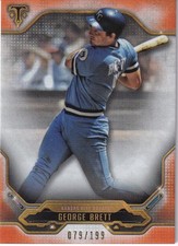 2020 Topps Triple Threads George Brett Amber 79/199 Royals Card