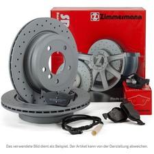 Zimmermann SPORT Bremsscheiben Ø 330mm Beläge Sensor für AUDI A4 A5 B9 F5 hinten