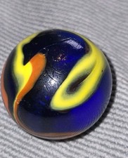 Vacor Mega Marbles Boulder Unsure Name Transparent Blue Base Red Yellow Swirl
