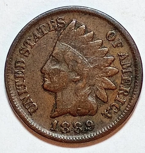 Indian Head Penny Lot of "1" VERY NICE 1889 GOOD OR BETTER°$ FREE SHIPPING $#745