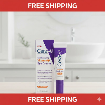 Skin Renewing Vitamin C Eye Cream is a hydrating daily eye cream that helps brig