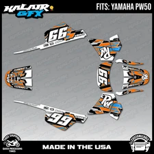 Graphics Kit for Yamaha PW50 (1990-2023) PW-50 PW 50 Incision - Orange