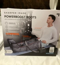 Sharper Image Powerboost Boots Air Compression Electric Leg & Foot Massager