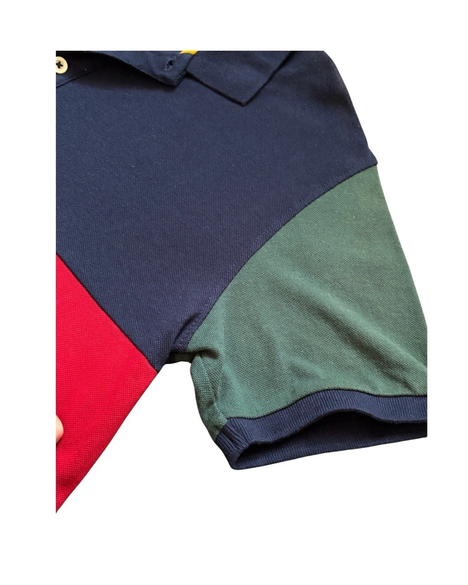 Seed Men's Cotton Colourblock Short Sleeve Polo Shirt Navy 100% Cotton