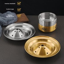 Piatto Acciaio Inox per Trippa di Manzo Presentazione Pesce con Ghiaccio Secco