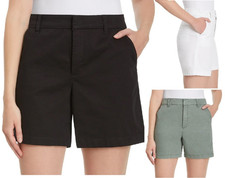 Gloria Vanderbilt Women's Chino Shorts, Black, Size-6,8,10,12,14,16