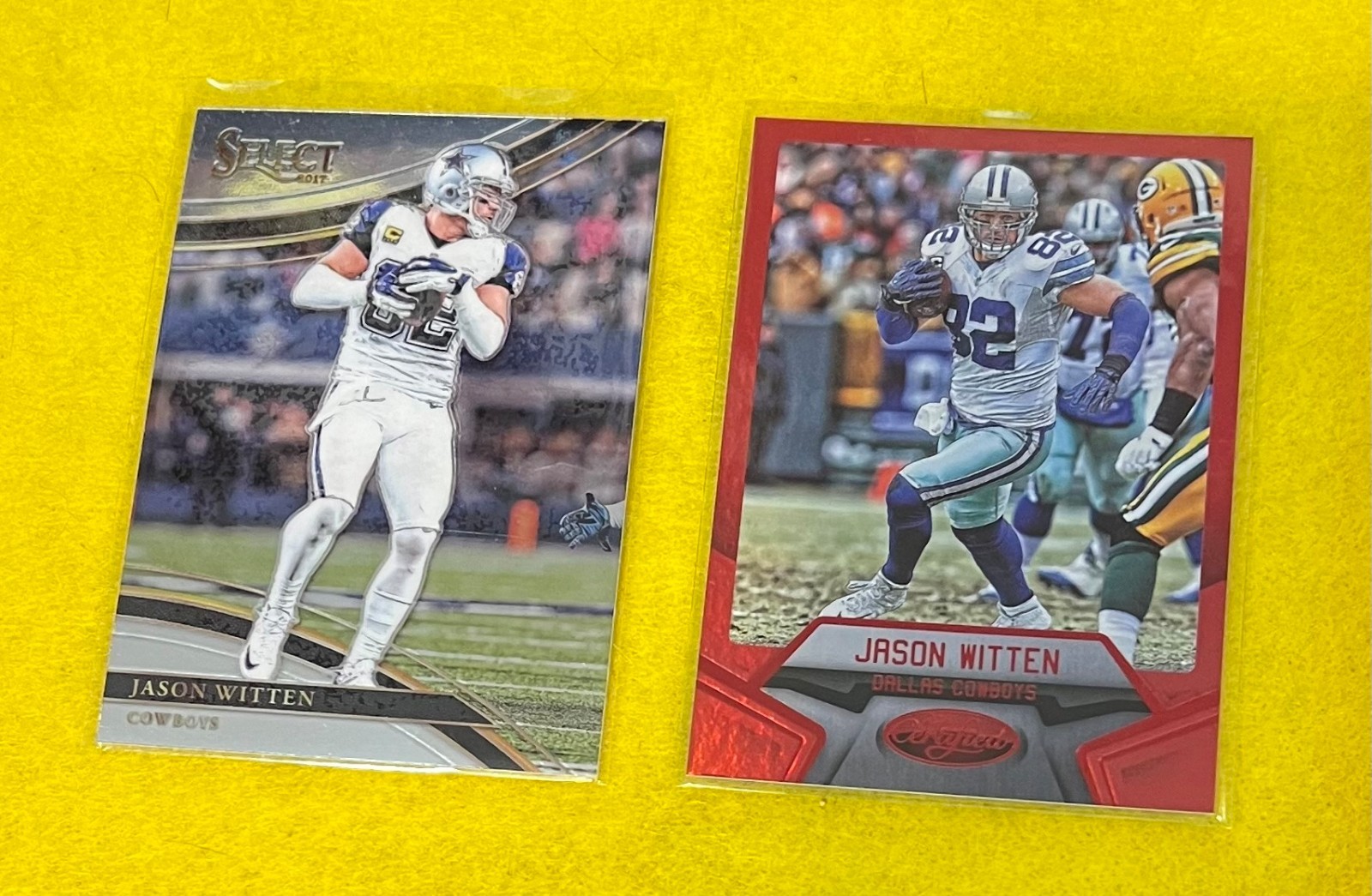 Jason Witten 2016 Certified 32 Red Sp 19/99 & 2017 Select Certified 263