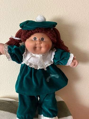vintage Cabbage Patch Kid Doll auburn hair brown eyes