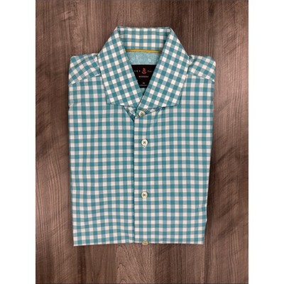 Robert Talbott Modern Gingham Checkered Long Sleeve Button Down - Medium