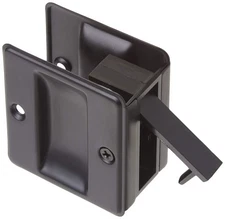 25410-019 Premium Quality Solid Brass Pocket Passage Door Pull, Matte Black