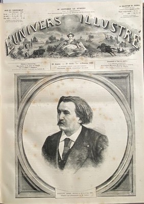 UNIVERS ILLUSTRE 1883 No 1454 DEATH OF GUSTAVE DORE JUIF ERRANT GD LINOLEUM