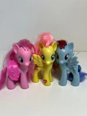 My Little Pony G4 Lot MLP 2010 Fluttershy Rainbow Dash Pinkie Pie Sparkle Tinsel - Bild 1 von 4