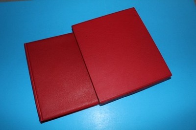 Lindner (1130?) smaller Red 13 Ring binder with Dustcase BlueLakeStamps Useful!
