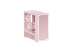 TRYX FLOVA Pink Mid-Tower ATX PC Case Breathable Fabric-Crafted Tempered Glass