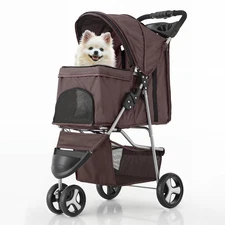 3Wheels Pet Dog Cat Stroller for Small Medium Dogs Cats,Foldable Jogger Stroller