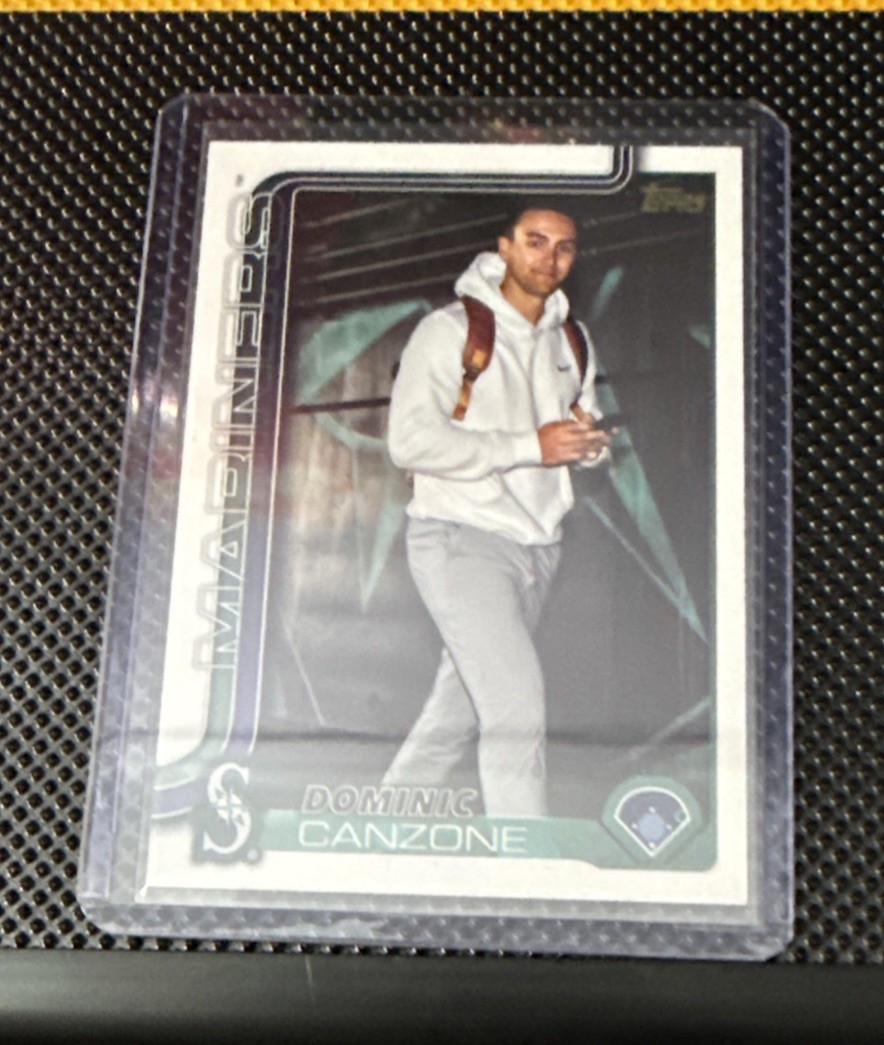 2025 Topps Update Dominic Canzone Golden Mirror Image Variation #US56 Mariners