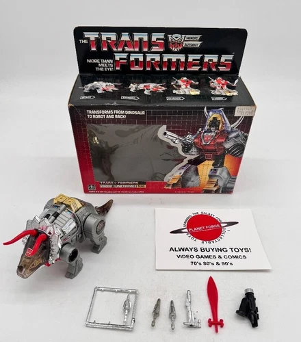 1985 Slag Complete With Box G1 Transformers Dinobot Figure