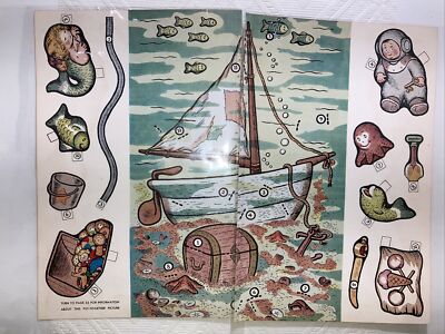 1954 Underwater Scene Paper Dolls Jack&Jill Magazine Uncut Margot Austin