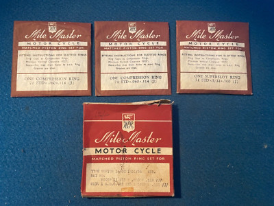 VINTAGE NORTON MOTORRAD KOLBENRINGSATZ 348CC MODELLE 1931 - 1956 NOS